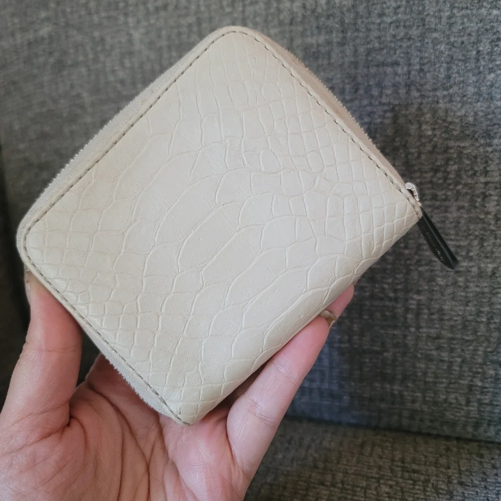 Michael Kors Snakeskin Embossed Compact Zip Around Wallet - Picture 6 of 12